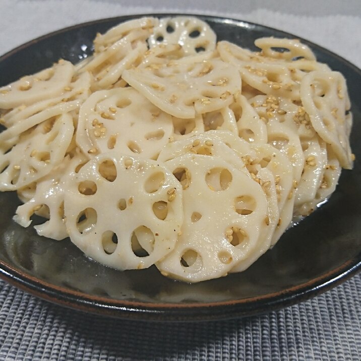ダイエットに レンコンの胡麻ドレッシング和え レシピ 作り方 By かんたん料理 楽天レシピ